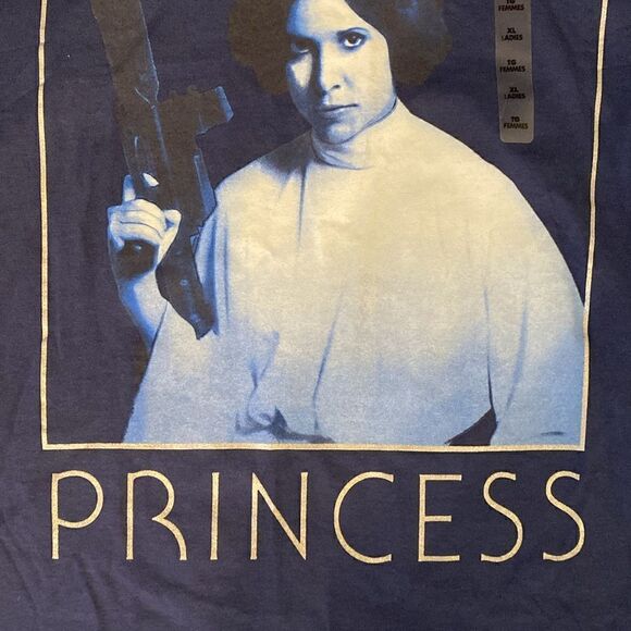 New Disney Rebel Princess Navy T-Shirt Starwars Size XL - Picture 4 of 7
